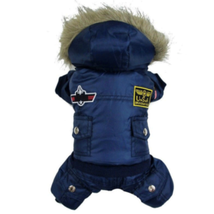 Blue Waterproof Warm Winter Pet Coat Jackets for Small / Medium / Large Dogs, Hoodies Jackets Pet Dog clothes for Cold Winter, (XS-XL)