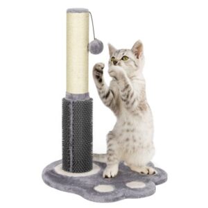 Gymax 20.5” Tall Cat Scratching Post Claw Scratcher w/ Sisal Rope & Plush Ball