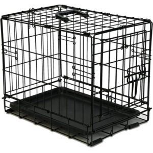 PetsWorld Single Door Folding Dog Pet Crate Kennel, 18 inch