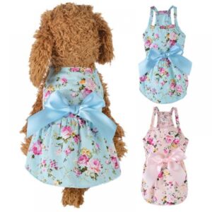 Forzero Puppy Face Dog Dress Summer Pet Tutu for Small or Medium Dogs Puppy Clothes Girl Dog Princess Skirt Outfits Cat Lace Apparel