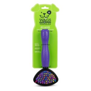 Wags & Wiggles Small Dual Sided Bristle and Wiggle Pin Brush for Short-Haired Dogs