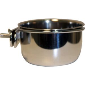 A&E Cage 5Oz Stainless Steel Coop Cup With Bolt Hanger