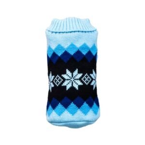 Dog Woolen Christmas Sweater Winter Warm Small Pet Apparel Mini Putty Cute Printed High Collar Shirt Soft Jacket Knitted Crochet Wool Elastic Coat Sweatshirt Xmas Doggy