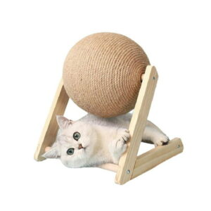 Coloody Cat Scratcher Toy Natural Sisal Cat Scratching Ball For Cat Kitten(7.9inch)