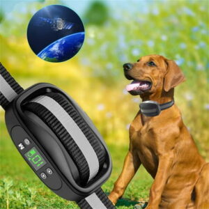 BLUELK GPS Wireless Dog Fence System, Safe Pet Containment System with Large Signal Range Up to 6560Ft, Adjustable for Large and Small Dogs