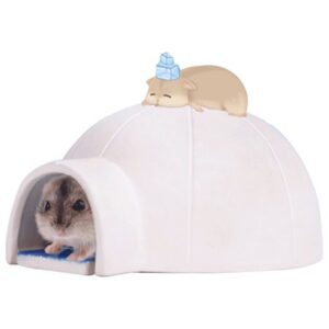 Bangcool Hamster Cooling House Ceramic Cute Hamster Summer House Small Animal Hideout