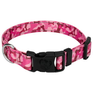 Country Brook Petz® Deluxe Pink Bone Camo Reflective Dog Collar, Medium