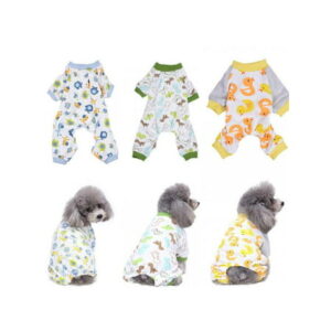 Topumt Dog Cotton Pajamas Sleepwear Small Dog Soft Clothes Pet Jumpsuit Coat Apparel US