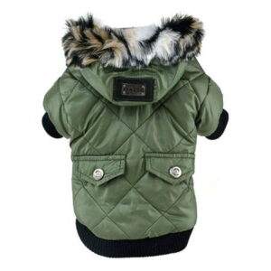 Winter Warm Padded Dog Jacket Pet Dog Cat Coat Hoodie Apparel