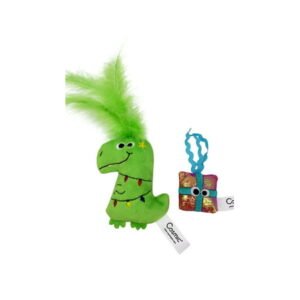 Pet Zone Tree-Rex Catnip Filled Holiday Cat Toys for Cats and Kittens, 2 Pack