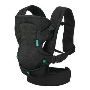 Infantino Flip 4-in-1 Convertible Baby Carrier, Black, 4-Ways to Carry, 8-32lbs