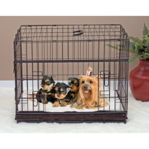 Lucky Dog Sliding Double Door Dog Crate, X-Small, 24″L