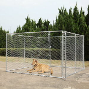 Coziwow 10 x 10 ft Outdoor Dog Kennel Dog Cage Enclosure Heavy Duty Chain Link for Large Dog W/ Door