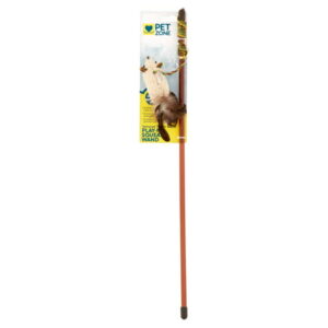 Pet Zone Play-N-Squeak Tethered Teaser Wand Cat Toy