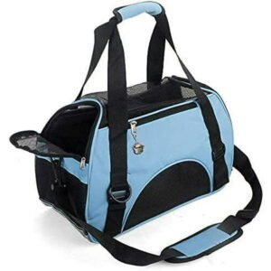 ZaneSun Cat Carrier,Soft-Sided Pet Travel Carrier for Cats,Dogs Puppy Comfort Portable Foldable Pet Bag Airline Approved(blue)