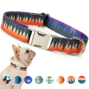 CHBORLESS Soft Nylon Dog Collar Adjustable Pet Puppy Collar with Metal Clasp