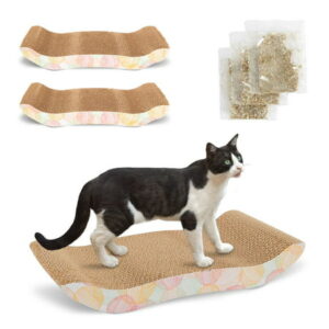 3 Pack Cat Scratch Pad with Catnip for Kitten, Indoor Pets Cardboard Replacement Scratcher Posts, 16.2 in