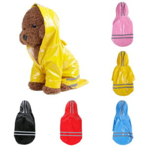 Yesbay Pet Dog Puppy Hooded Raincoat Waterproof Jacket Outdoor Costume Apparel Jumpsuit,Yellow