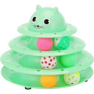 Mr. Pen- Cat Toy Roller, 3-Level with Six Colorful Balls, Kitten Toys for Indoor Cats, Cat Toys For Indoor Cats Interactive, Stimulating Cat Toys, Cat Track Toy, Cat Ball Tower, Cat Ball Track