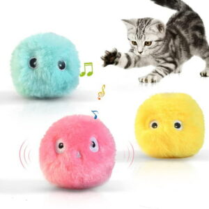 3 Pack Plush Cat Ball Toys