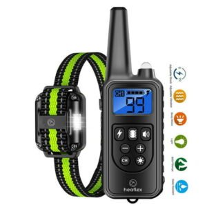 Heaflex Dog Training Electric Collar 2600ft Remote 4 Modes Light Beep Vibration Shock Waterproof