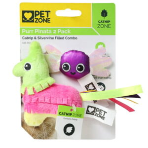 Pet Zone Purr Piñata Plush Catnip Filled Cat Toys for Cats and Kittens, 2 Pack