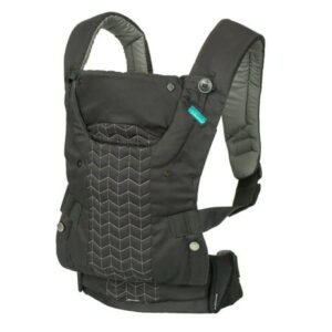 Infantino Upscale Customizable Baby Carrier, Black, Unisex, 4-Ways to Carry, 8-40lbs