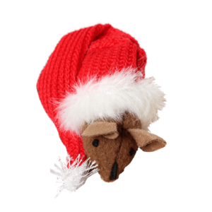 Pet Zone Holiday Stocking Stuffer Mouse Plush Catnip Filled Cat Toys for Cats and Kittens