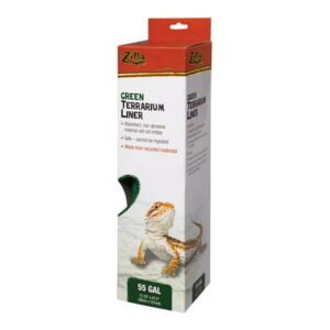 Zilla Substrate Terrarium Liner For Reptiles, Size 55 Green