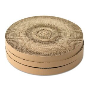 OuMuaMua Cat Scratcher Cardboard, Round Durable Cat Scratch Bowl Lounge Refill for Indoor Cats Scratching Playing and Resting, Furniture Protector