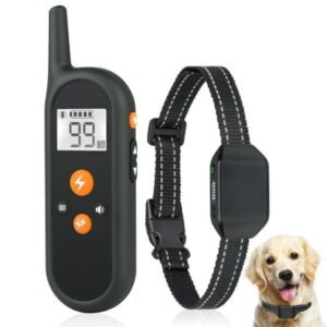 PcEoTllar Shock Collar with Remote 1000ft, 4 Modes Beep Vibration Shock Dog Training Collar,IPX7 Waterproof Dog Bark Collar for Training Small Medium Large Dogs