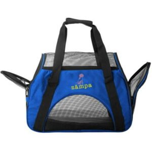 Zampa Airline Approved Soft Sided Pet Carrier, Low Profile Travel Tote, Removable pad, Premium Zippers & Under Seat Compatibility, for Cats and Small Dogs