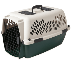 Petmate Plastic Dog Kennel, Tan & Green, 24″L