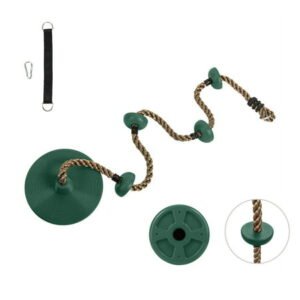 UBesGoo 18.8″ Kids Disc Swing Climbing Rope Tree Swing Set Accessories,Green