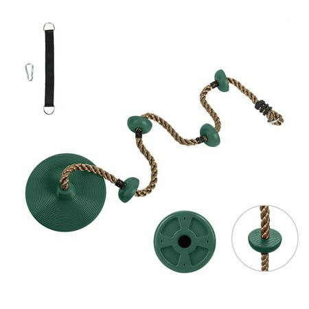 UBesGoo 18.8″ Kids Disc Swing Climbing Rope Tree Swing Set Accessories,Green