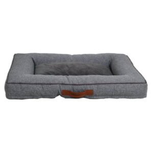 Vibrant Life Large Comfort Orthopedic Bolster-Style Pet Bed, Gray