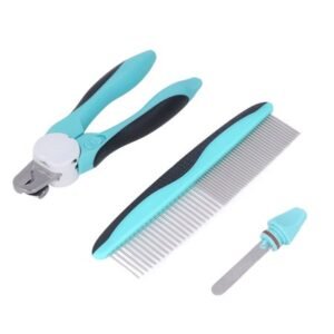 Dog Grooming Hair Comb, Prevent Slip Irritating Free Professional Kit Pet Nail Clipper Thickened Blades With File For Home For Puppy