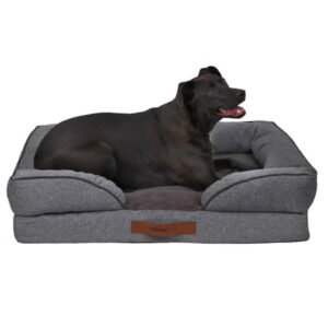 Vibrant Life Large Cozy Orthopedic Sofa-Style Dog & Cat bed, Gray