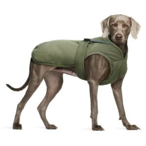Kuoser Cold Weather Dog Coat for Winter, Reflective Dog Warm Fleece Jacket Waterproof Windproof Dog Vest for Small Medium Large Dogs with Zipper Leash Hole XS-3XL