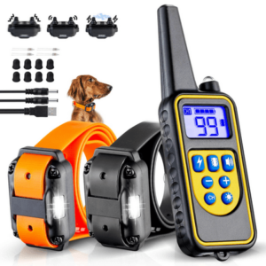 BEBANG Dog Training Collars for 2 Dogs, with Remote 880yards, 3 Modes Beep Vibration Shock, IPX7 Waterproof, LED Light, USB Charging,for Training Small Medium Large Dogs
