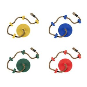 Disc Swing Seat Set Outdoor Climbing Rope – Tree Swing for Kids Backyard Playground 1Pc