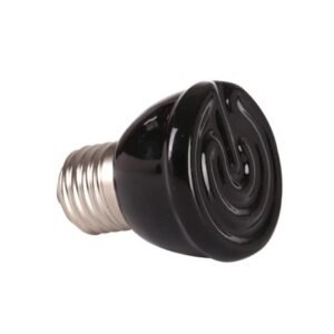 Pet Heating Light Bulb E27 25W 50W 75W 100W Mini Infrared Ceramic Emitter Heat Lamp Bulb Black For Reptile Pet Brooder