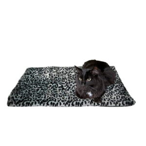 Downtown Pet Supply Thermal Cat Bed – Insulated Cat Mat with Aluminum Film & Sherpa Backing – Washer Safe Faux Fur Cover – Self-Warming Nap