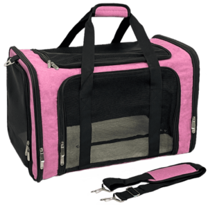 Lioneon Pet/Dog/Cat/Puppy Soft-Sided Travel Carrier for Large Up to 25LB – Pink