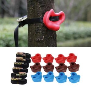 Demonsen 12PCS Tree Rock Climbing Holds for Kids with Sturdy Ratchets Straps Outdoor Accessory