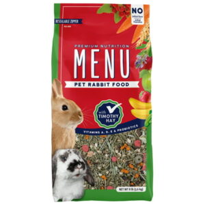 Menu Premium Rabbit Food – Timothy Hay Pellets Blend – Vitamin and Mineral Fortified, 8 lb