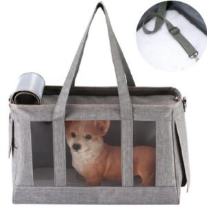 Travel Carrier Bag for Dogs or Cats, JINJIU Comfortable Pet Cage with Locking Safety Zippers,Airline Approved fit for Cats, Puppy and Small Animals