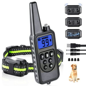 BEBANG Dog Training Collars, Dog Shock Collar with Remote 880yards, 3 Modes Beep Vibration Shock, IPX7 Waterproof, LED Light, USB Charging, Perfect for Training Small Medium Large Dogs