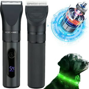 Taomee Pet Clippers Electric Dog Grooming Clippers Cordless Dog Trimmer Low Noise, Rechargeable Dog Hair Clippers Set Professional Grooming Clippers for Dogs Cats and Other Pets