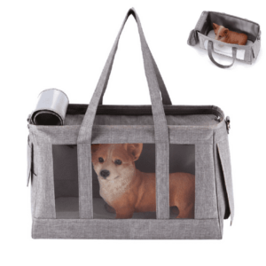 JMH Cat Carriers Pet Carrier Foldable for Small Medium Cats Dogs Puppies – 17.3*8.7*13.4 Inch, Gray